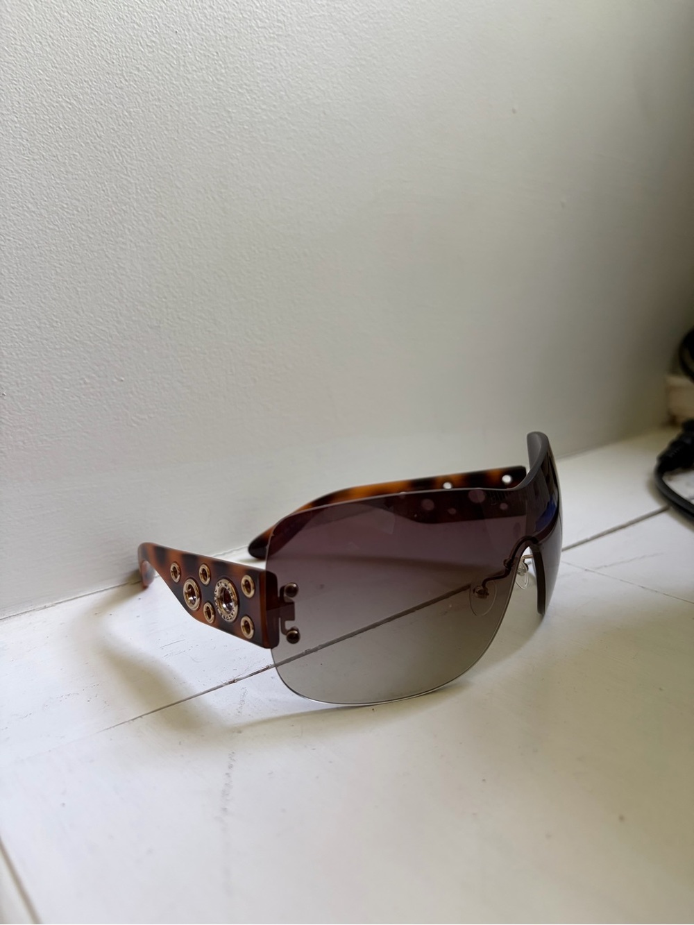 Marc Jacobs Tortoiseshell Shield Sunglasses